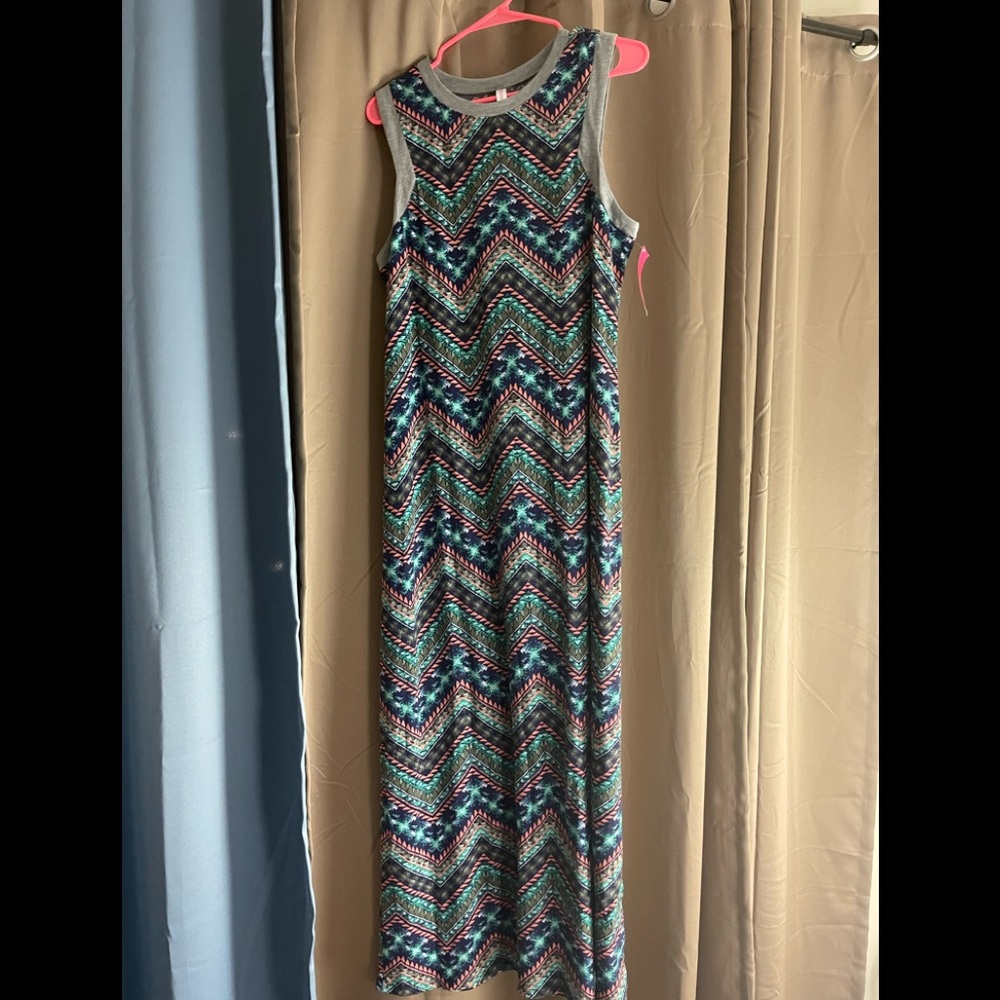 Aqua Tribal print dress
